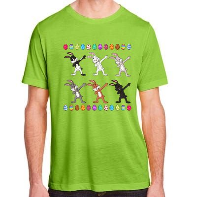 Dabbing Rabbits Easter Day Eggs Dab Adult ChromaSoft Performance T-Shirt