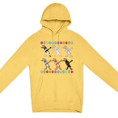 Dabbing Rabbits Easter Day Eggs Dab Premium Pullover Hoodie