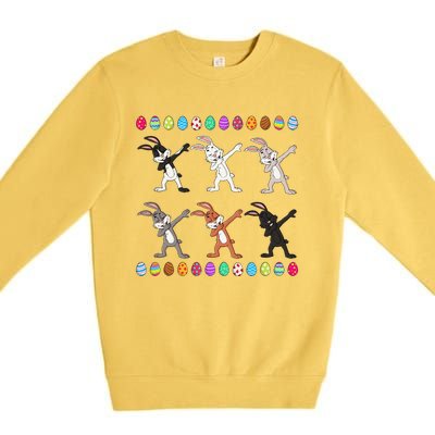 Dabbing Rabbits Easter Day Eggs Dab Premium Crewneck Sweatshirt