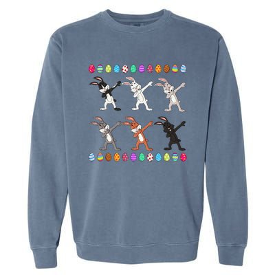 Dabbing Rabbits Easter Day Eggs Dab Garment-Dyed Sweatshirt