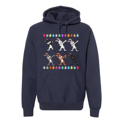 Dabbing Rabbits Easter Day Eggs Dab Premium Hoodie