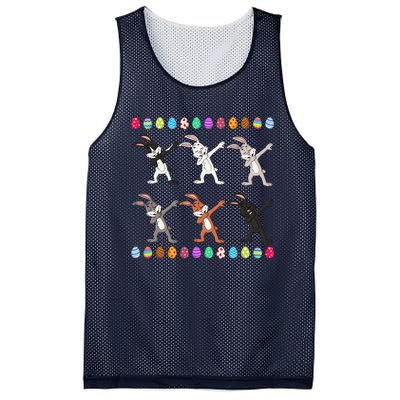 Dabbing Rabbits Easter Day Eggs Dab Mesh Reversible Basketball Jersey Tank