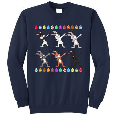 Dabbing Rabbits Easter Day Eggs Dab Tall Sweatshirt