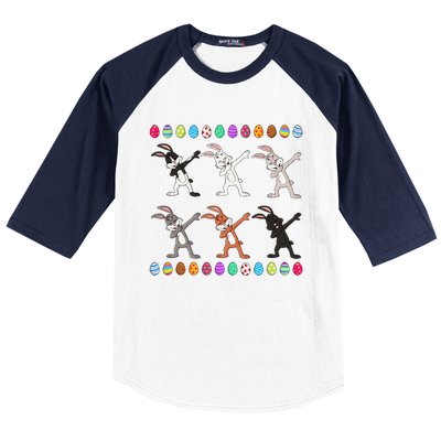 Dabbing Rabbits Easter Day Eggs Dab Baseball Sleeve Shirt