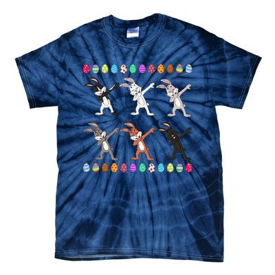 Dabbing Rabbits Easter Day Eggs Dab Tie-Dye T-Shirt