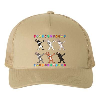 Dabbing Rabbits Easter Day Eggs Dab Yupoong Adult 5-Panel Trucker Hat