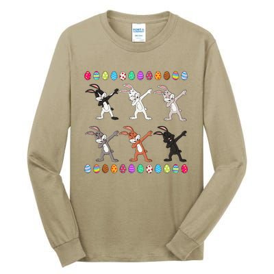 Dabbing Rabbits Easter Day Eggs Dab Tall Long Sleeve T-Shirt