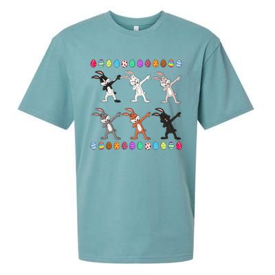 Dabbing Rabbits Easter Day Eggs Dab Sueded Cloud Jersey T-Shirt