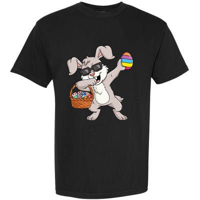 Dabbing Rabbit Easter Day Eggs Funny Garment-Dyed Heavyweight T-Shirt