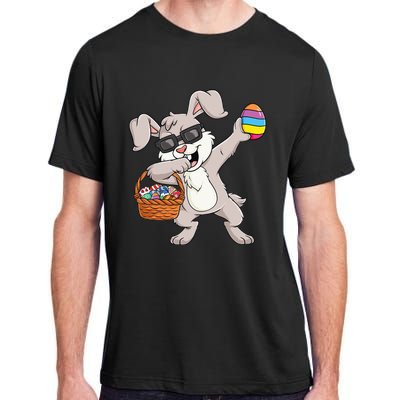 Dabbing Rabbit Easter Day Eggs Funny Adult ChromaSoft Performance T-Shirt