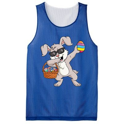 Dabbing Rabbit Easter Day Eggs Funny Mesh Reversible Basketball Jersey Tank