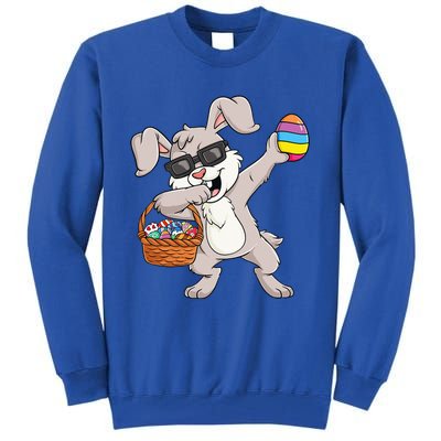 Dabbing Rabbit Easter Day Eggs Funny Tall Sweatshirt