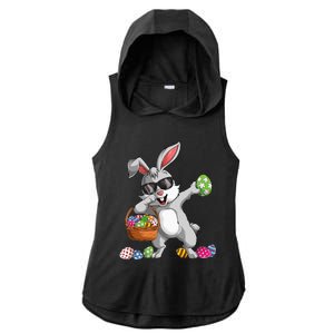 Dabbing Rabbit Easter Day Eggs Dab gift bunny Ladies PosiCharge Tri-Blend Wicking Draft Hoodie Tank