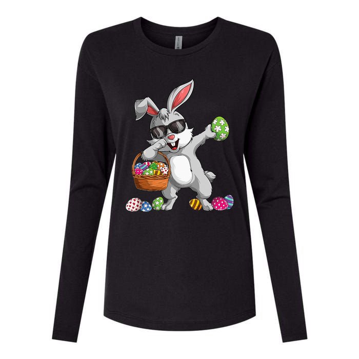 Dabbing Rabbit Easter Day Eggs Dab gift bunny Womens Cotton Relaxed Long Sleeve T-Shirt