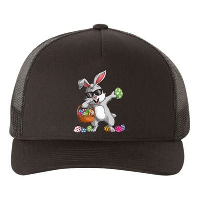 Dabbing Rabbit Easter Day Eggs Dab gift bunny Yupoong Adult 5-Panel Trucker Hat