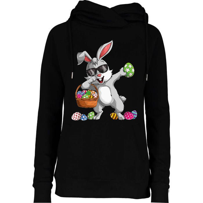 Dabbing Rabbit Easter Day Eggs Dab gift bunny Womens Funnel Neck Pullover Hood