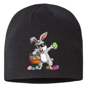 Dabbing Rabbit Easter Day Eggs Dab gift bunny Sustainable Beanie