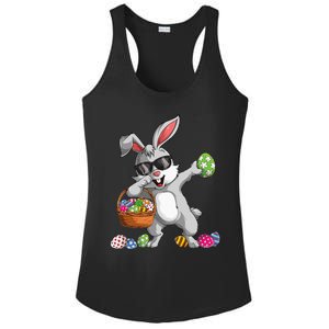 Dabbing Rabbit Easter Day Eggs Dab gift bunny Ladies PosiCharge Competitor Racerback Tank