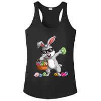 Dabbing Rabbit Easter Day Eggs Dab gift bunny Ladies PosiCharge Competitor Racerback Tank