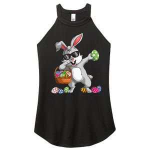 Dabbing Rabbit Easter Day Eggs Dab gift bunny Women's Perfect Tri Rocker Tank