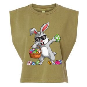 Dabbing Rabbit Easter Day Eggs Dab gift bunny Garment-Dyed Women's Muscle Tee