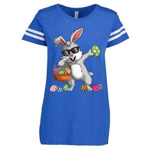 Dabbing Rabbit Easter Day Eggs Dab gift bunny Enza Ladies Jersey Football T-Shirt