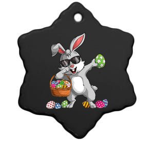 Dabbing Rabbit Easter Day Eggs Dab Gift Bunny Ceramic Star Ornament