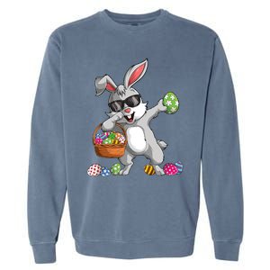 Dabbing Rabbit Easter Day Eggs Dab Gift Bunny Garment-Dyed Sweatshirt