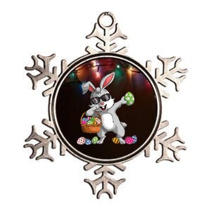 Dabbing Rabbit Easter Day Eggs Dab Gift Bunny Metallic Star Ornament