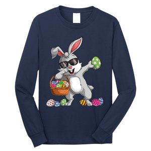 Dabbing Rabbit Easter Day Eggs Dab Gift Bunny Long Sleeve Shirt