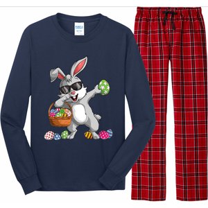 Dabbing Rabbit Easter Day Eggs Dab Gift Bunny Long Sleeve Pajama Set