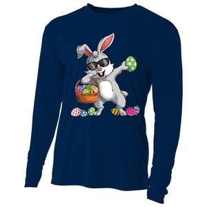 Dabbing Rabbit Easter Day Eggs Dab Gift Bunny Cooling Performance Long Sleeve Crew