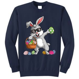 Dabbing Rabbit Easter Day Eggs Dab Gift Bunny Tall Sweatshirt