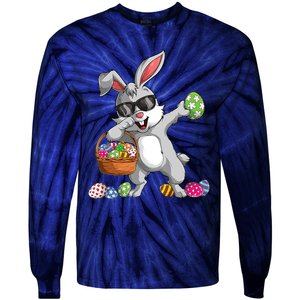 Dabbing Rabbit Easter Day Eggs Dab Gift Bunny Tie-Dye Long Sleeve Shirt