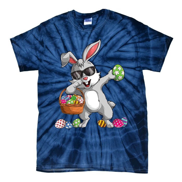 Dabbing Rabbit Easter Day Eggs Dab Gift Bunny Tie-Dye T-Shirt