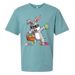 Dabbing Rabbit Easter Day Eggs Dab Gift Bunny Sueded Cloud Jersey T-Shirt