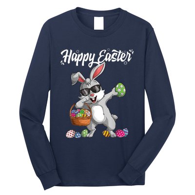 Dabbing Rabbit Easter Day Eggs Dab Long Sleeve Shirt