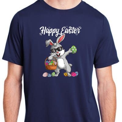 Dabbing Rabbit Easter Day Eggs Dab Adult ChromaSoft Performance T-Shirt