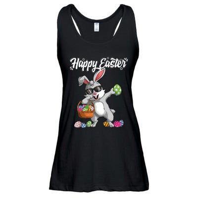 Dabbing Rabbit Easter Day Eggs Dab Gift Bunny Ladies Essential Flowy Tank