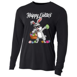 Dabbing Rabbit Easter Day Eggs Dab Gift Bunny Cooling Performance Long Sleeve Crew