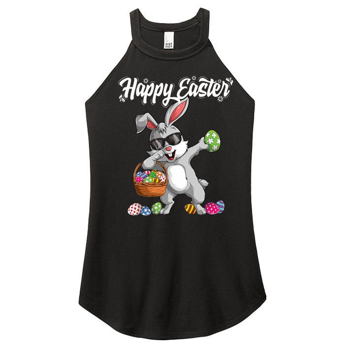 Dabbing Rabbit Easter Day Eggs Dab Gift Bunny Women’s Perfect Tri Rocker Tank