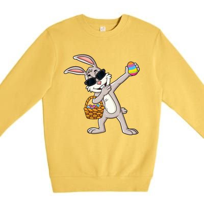 Dabbing Rabbit Easter Day Eggs Dab Premium Crewneck Sweatshirt