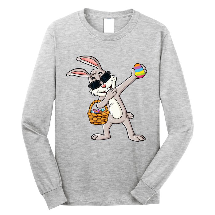 Dabbing Rabbit Easter Day Eggs Dab Long Sleeve Shirt