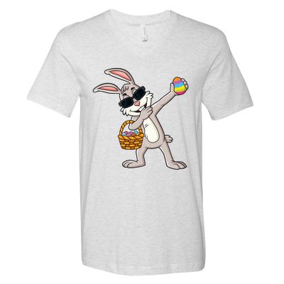 Dabbing Rabbit Easter Day Eggs Dab V-Neck T-Shirt