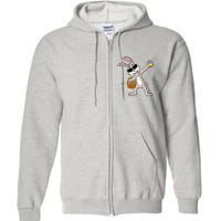 Dabbing Rabbit Easter Day Eggs Dab Full Zip Hoodie