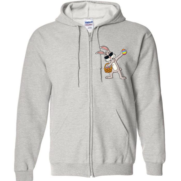 Dabbing Rabbit Easter Day Eggs Dab Full Zip Hoodie