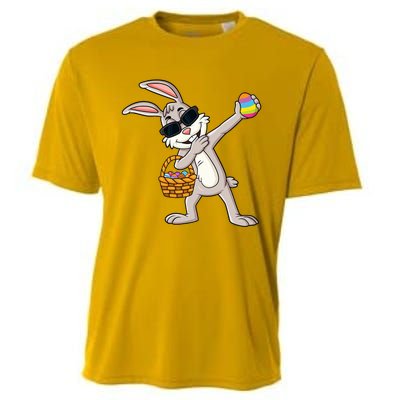 Dabbing Rabbit Easter Day Eggs Dab Cooling Performance Crew T-Shirt