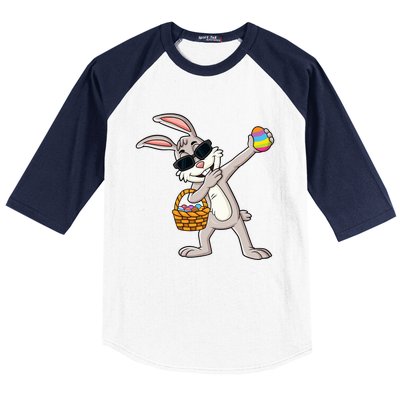 Dabbing Rabbit Easter Day Eggs Dab Baseball Sleeve Shirt