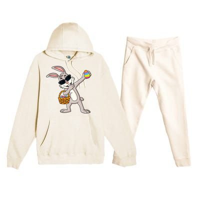 Dabbing Rabbit Easter Day Eggs Dab Premium Hooded Sweatsuit Set