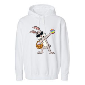 Dabbing Rabbit Easter Day Eggs Dab Garment-Dyed Fleece Hoodie